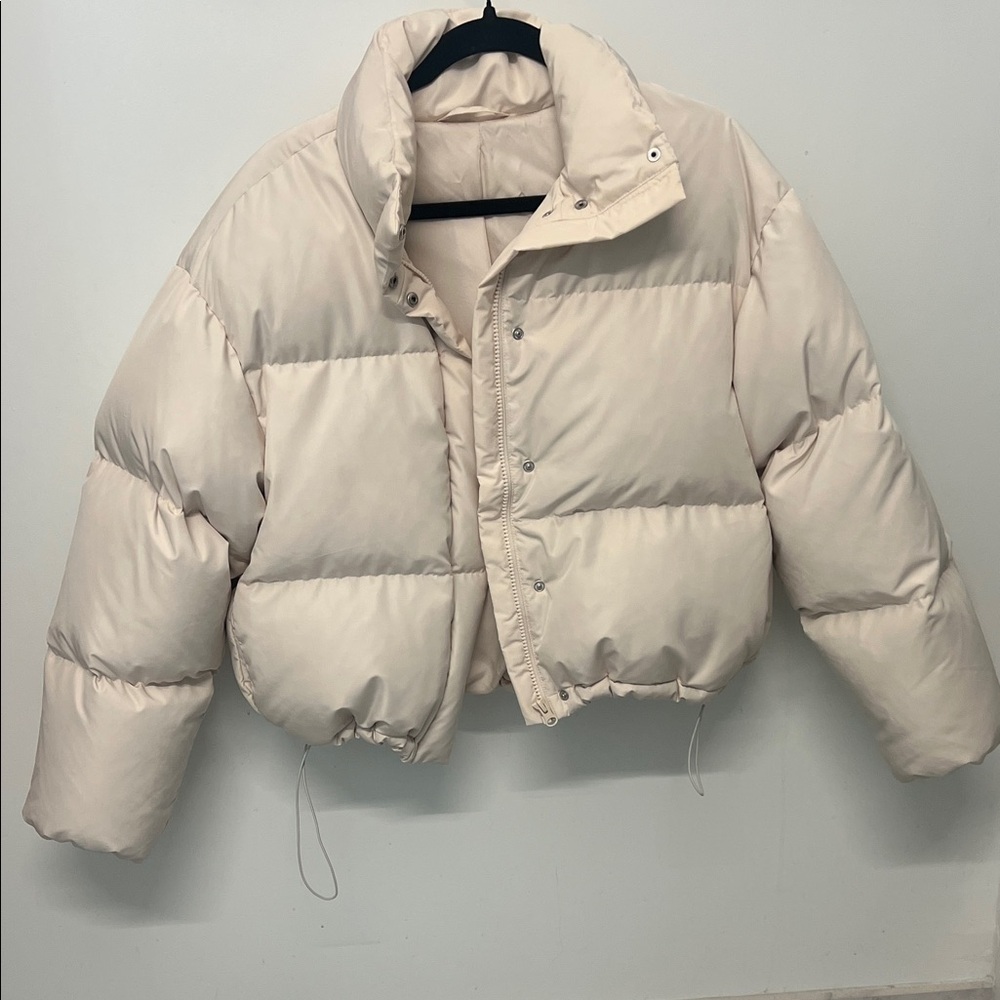 & Other Stories Cream Down Puffer Jacket